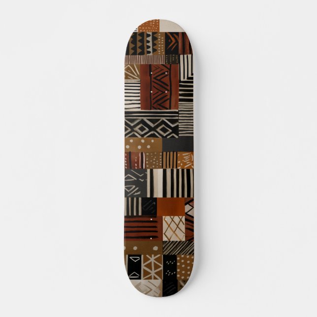 Skate Variations of African motifs in earth tones (Frente)