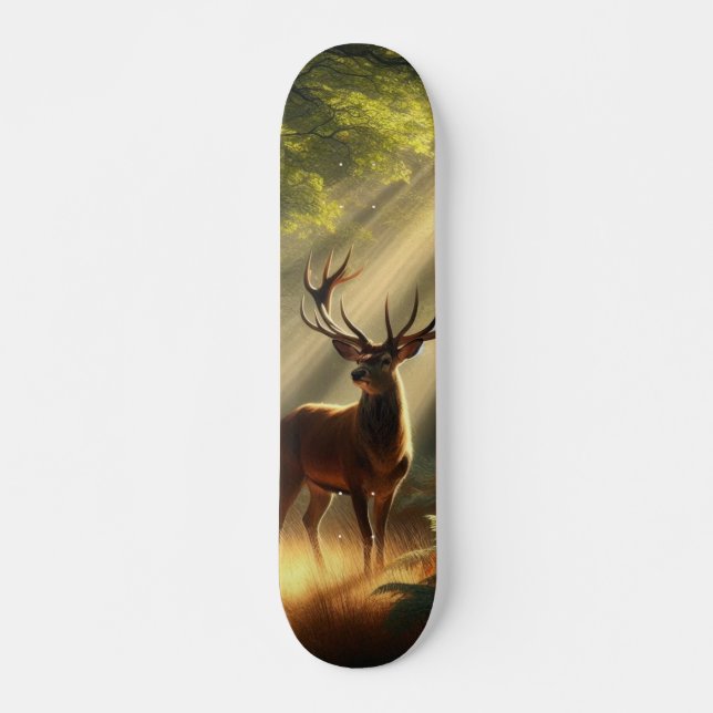 Skate Veado na floresta matinal (Frente)