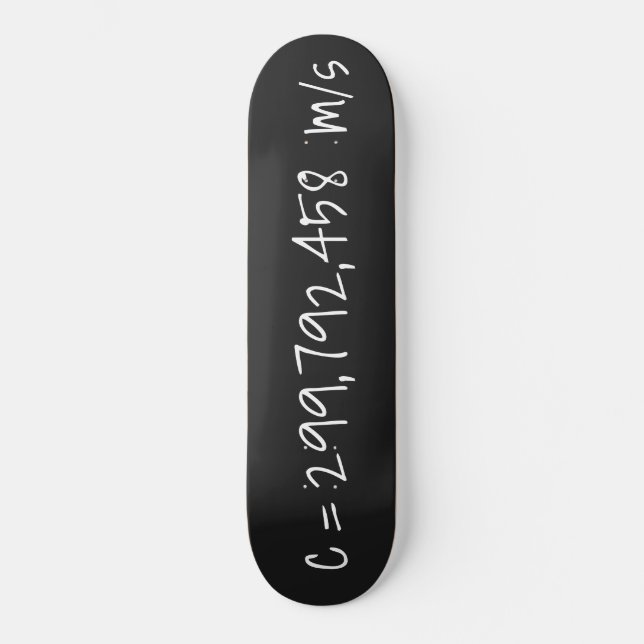 Skate Velocidade da luz "c=299792458 m/s" Matemática e C (Frente)