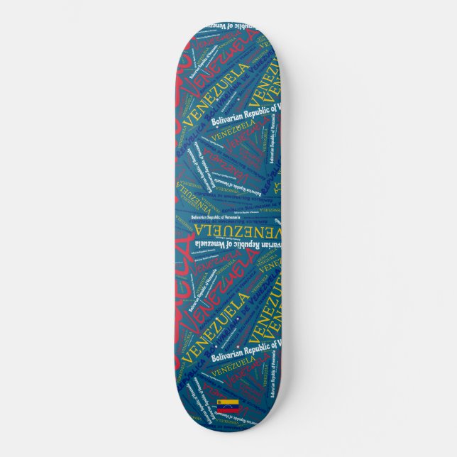 Skate Venezuela National Pride Wordcloud (Frente)