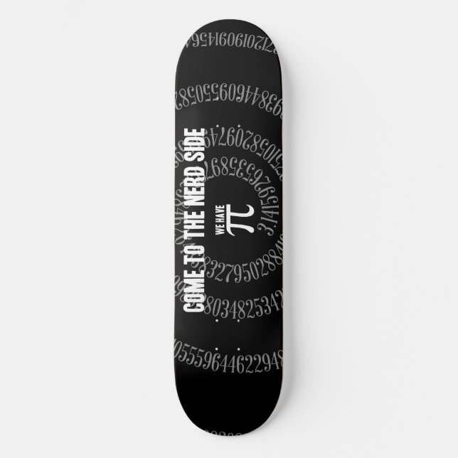 Skate Venha ao lado do Nerd para Pi em preto (Frente)