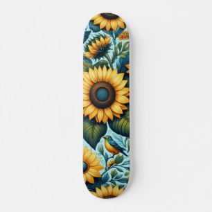 Skate Verão/girassol/pássaro