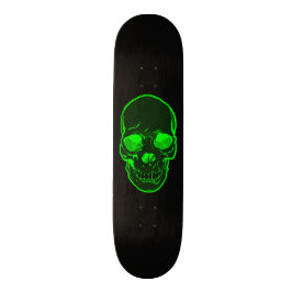 Skate verde dos gráficos do crânio para meninos &
