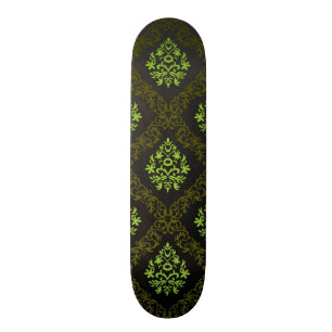 Skate Verde floral do papel de parede