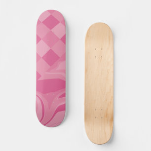 Skate Verificações e espirais - Rosa