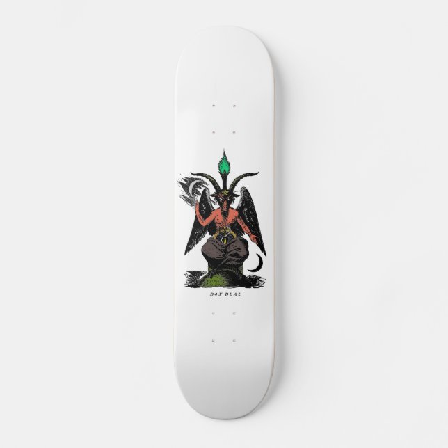Skate vermelho de Baphomet (Frente)