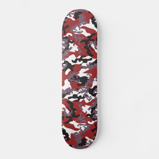 Skate vermelho feito sob encomenda de Camo (Frente)