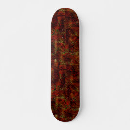 Skate Vermelho forte esfolado sobre o cinza áspero