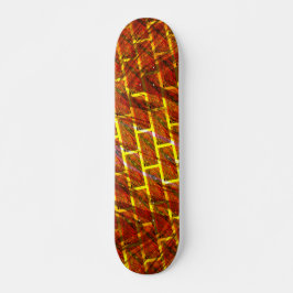 Skate Vermelho manchado, arranhado, grelha de ouro ou ef