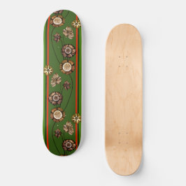 Skate Vermelhos Vermelhos Vermelhos Flor Legal Vintage D