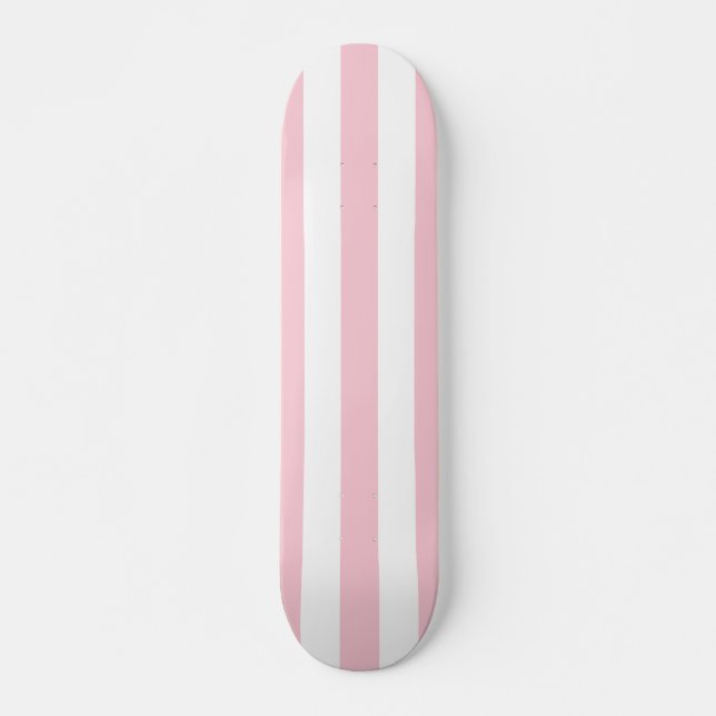 Skate Vertical Stripes Bebê Rosa E White Stripes (Frente)