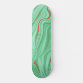 Skate Vestuário em curvas com tons verdes claros de ment