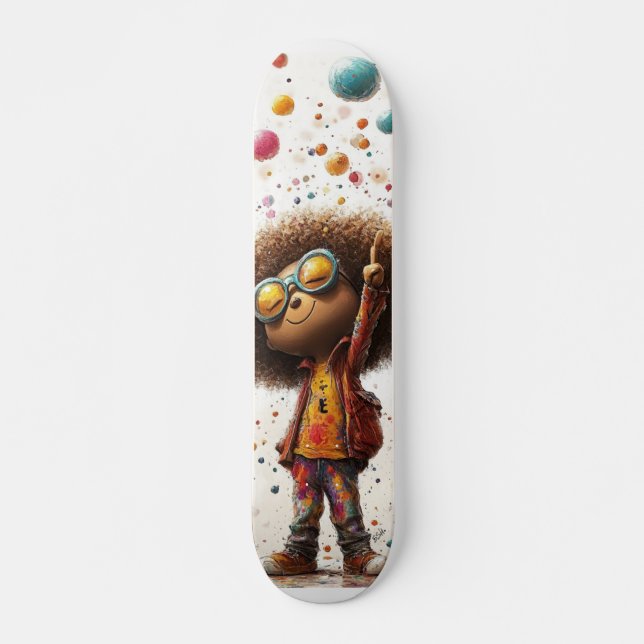 Skate Vibrant Afro Joy - Design artístico (Frente)
