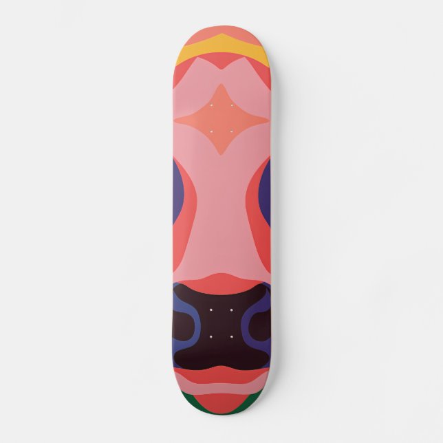 Skate Vibrant Pop Art Cow Face Portrait (Frente)