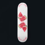 Skate Vida Justa de Painéis de Watermelon - Texto Person<br><div class="desc">Peças de Melancia Vermelha Suculenta e Suja - Desenho Fruta de Verão Fresco - Escolha / Adicione Seu Texto / Fonte / Cor Única - Faça seu presente especial - Redimensione e mova ou remova e adicione elementos / imagem com a ferramenta de personalização! - Desenho e Design por MIGNED....</div>