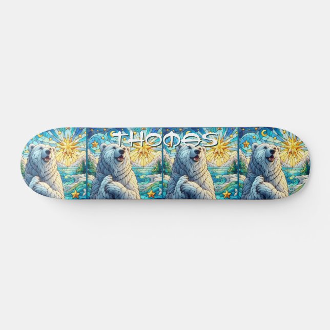 Skate Vidro Escondido Do Urso Polar Personalizado (Horz)