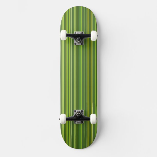 Skate Viele bunte Streifen im grünen Muster (Frente)