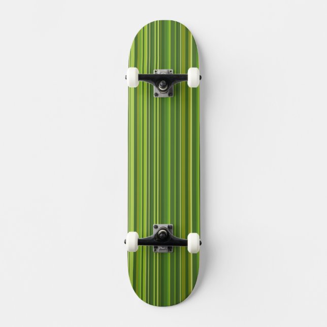 Skate Viele bunte Streifen im grünen Muster (Frente)