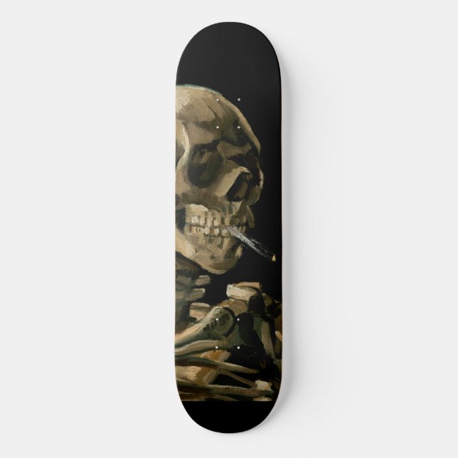 Skate Vincent van Gogh - Crânio com Cigarro Aceso (Frente)