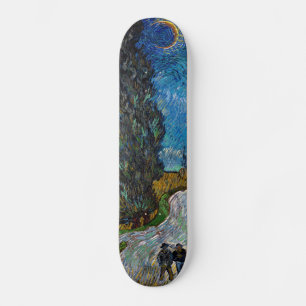 Skate Vincent van Gogh - Estrada com Cipreste e Estrela