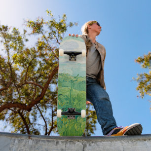 Skate Vincent Van Gogh pintura Campo de trigo verde