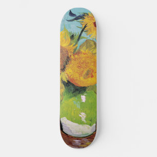 Skate Vincent Van Gogh - Três girassóis em um vaso