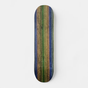 Skate vinheta colorida de madeira