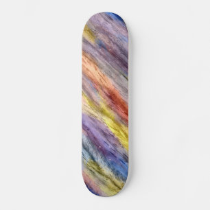 Skate Vintage Colorful Wood Abstrato Art 2°