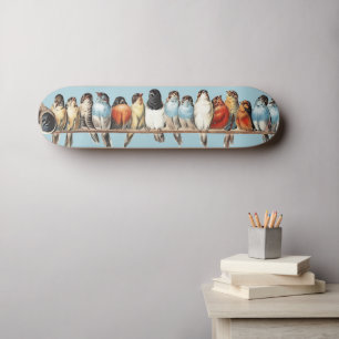 Skate Vintage Country Birds Rustic Legal Wall Art
