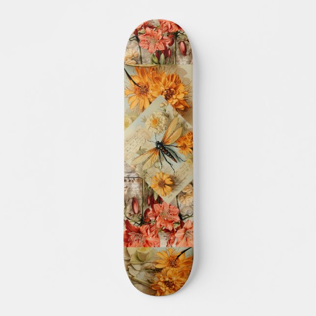 Skate Vintage Decoupage Inspire Dragonfly (Frente)