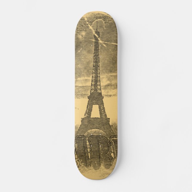 Skate Vintage Eiffel Tower Paris (Frente)