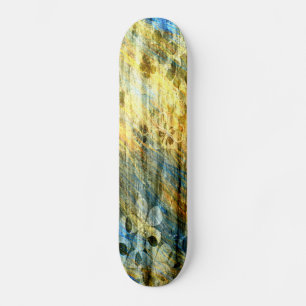 Skate Vintage Floral Art Wood