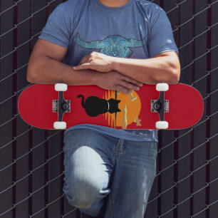 Skate vintage gato esperado urbano
