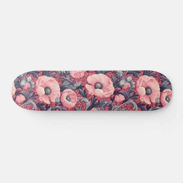 Skate Vintage Pink Poppies Floral (Horz)