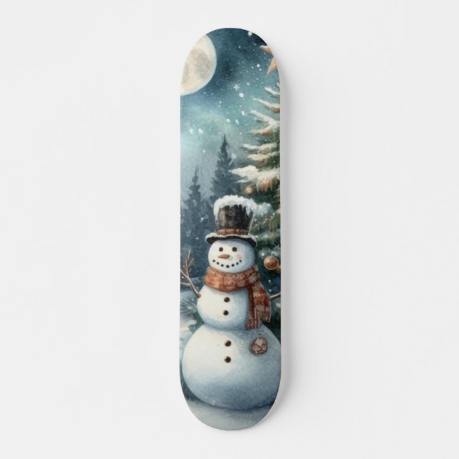 Skate Vintage/Rustic/Snowman/Natal (Frente)