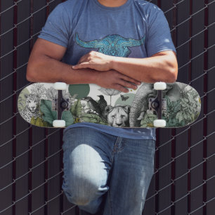 Skate Vintage Wildlife e Safari Engrave Art