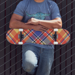 Skate Vintagem Geométrica de Tendência Coloritária de Pa