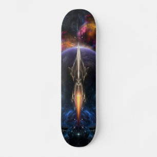 Skate Visão Do Pão De Pé De Arte Fractal De Voo