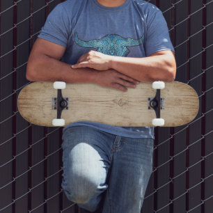 Skate Visual Rústico Vintage Madeira Unisex