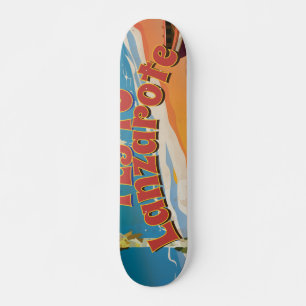 Skate Voar para o Poster vintage Lanzarote