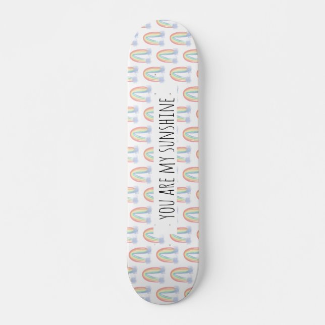 Skate Você é meu arco-íris pintado à aguarela sol  (Frente)