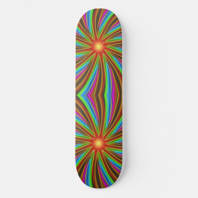 Skate Vórtice Espiral de Neon – Design de Movimento Frac (Frente)