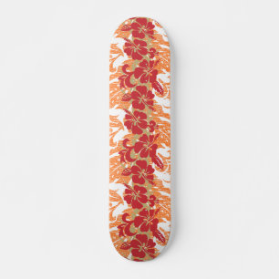 Skate Waikoloa Hawaiian Hibiscus Floral Etch