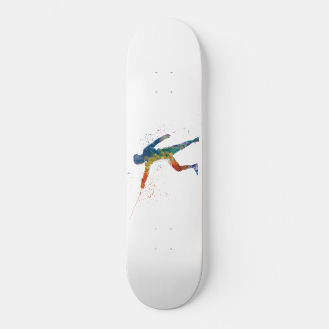 Skate watercolor fencing (Frente)