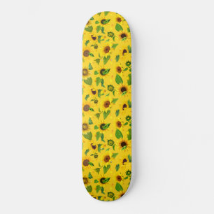 Skate Watercolor Sunflower 3