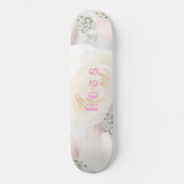 Skate Whimsical Rose and White Floral
