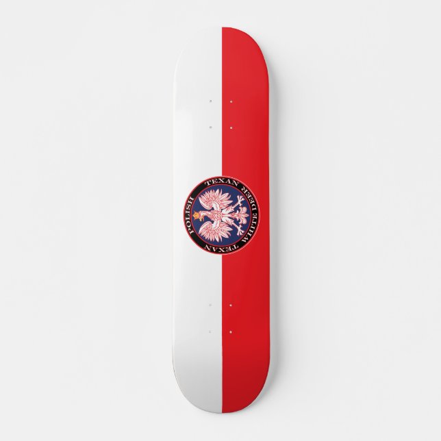 Skate White Deer Round Texan Polonês (Frente)