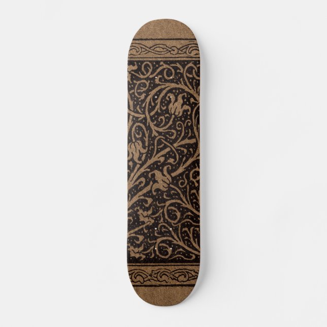 Skate William Morris Campion Couro Talhado Damasco (Frente)