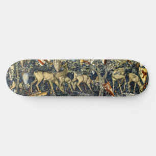 Skate William Morris Cervo e Escudos em Domínio Verde