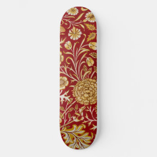 Skate William Morris Cherwell Padrão Floral Vermelho